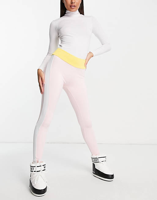 Asos Women Clothing Pants Leggings Ski base layer tights in pastels 