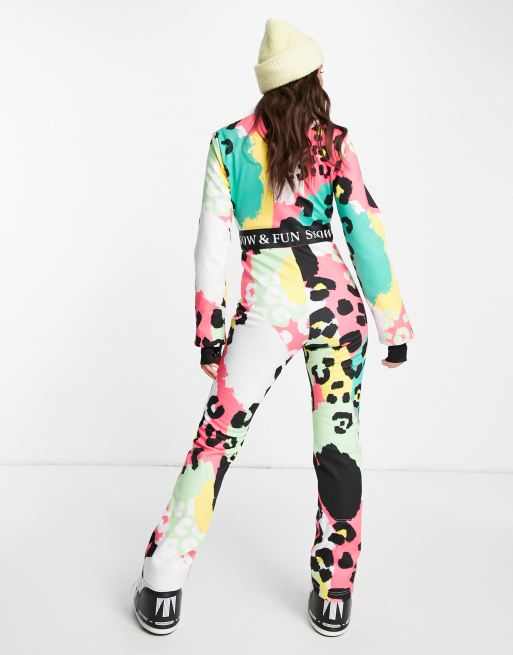 Liquorish - SKI - Waterbestendig skipak met dierenprint in multi, 4 van 4