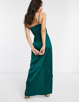 long green slip dress