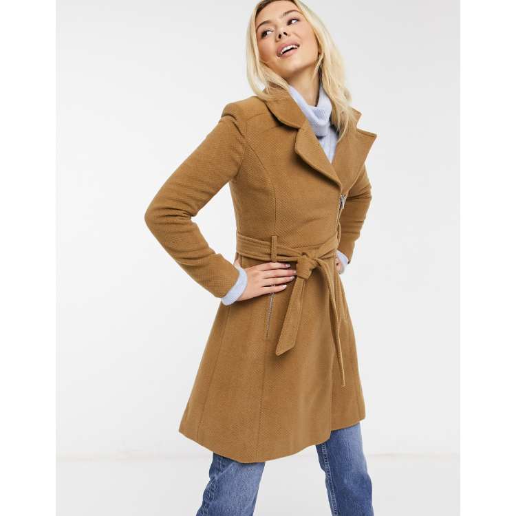 Swing coat with deals zip front