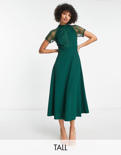 Midi a line dress best sale with sleeves