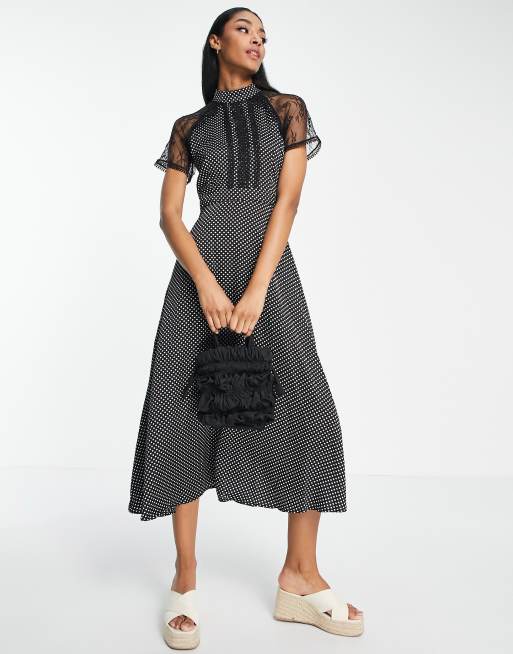 A line 2025 polka dot dress