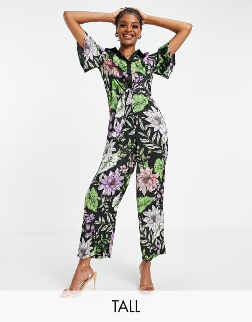 Tropical store floral jumpsuit