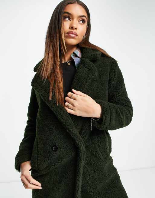 Green deals teddy coat