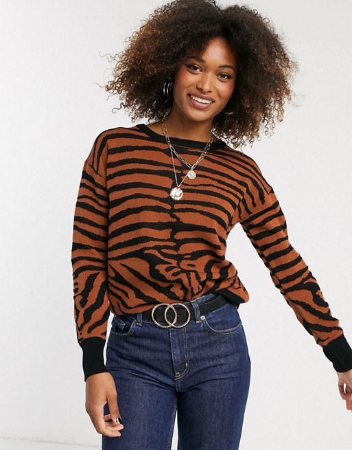Liquorish tiger print jumper