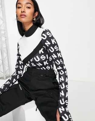 Liquorish - Top base layer da sci color block monocromatico 