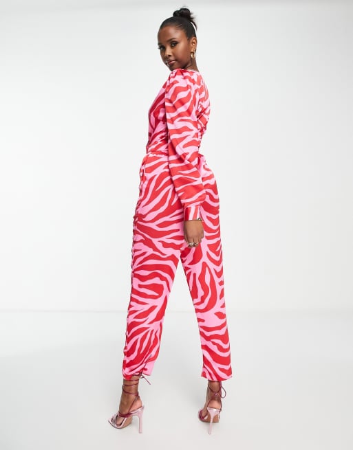 Pink and red store jumpsuit