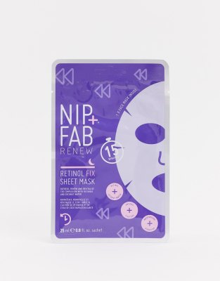 фото Листовая маска для лица с ретинолом nip+fab-бесцветный