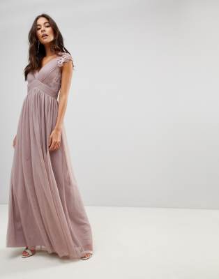 little mistress oyster maxi dress