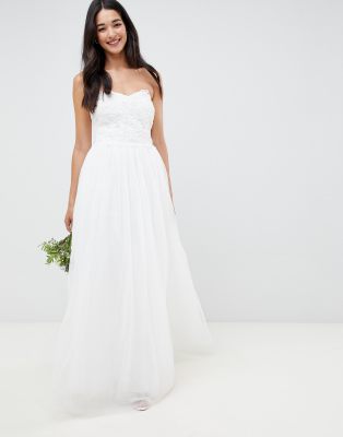 bandeau wedding dress