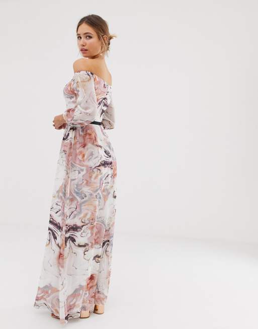 Little mistress long clearance sleeve maxi dress