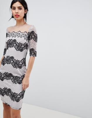 two tone lace dress