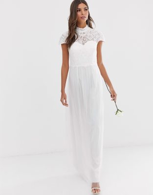 little mistress cap sleeve embellished maxi