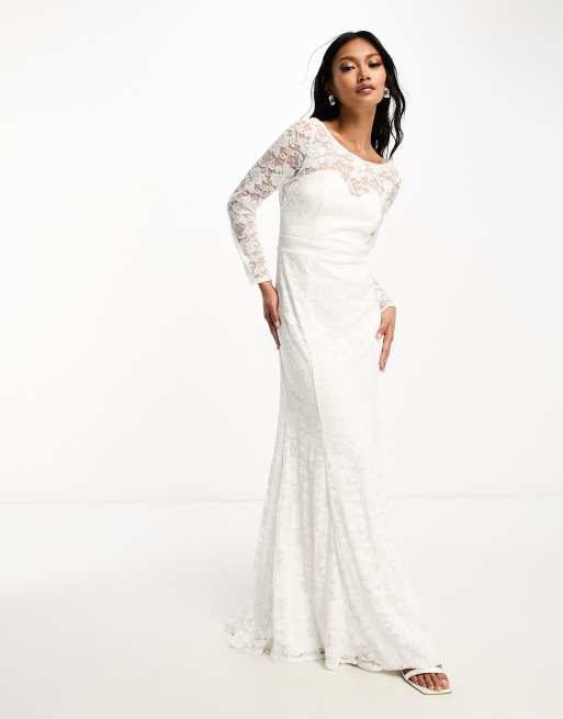 TFNC Bridal exclusive lace cape in ivory