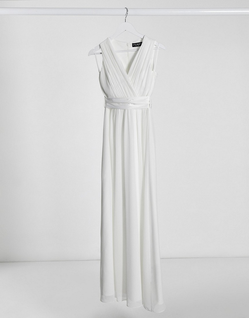 Little Mistress bridal maxi gown in off white