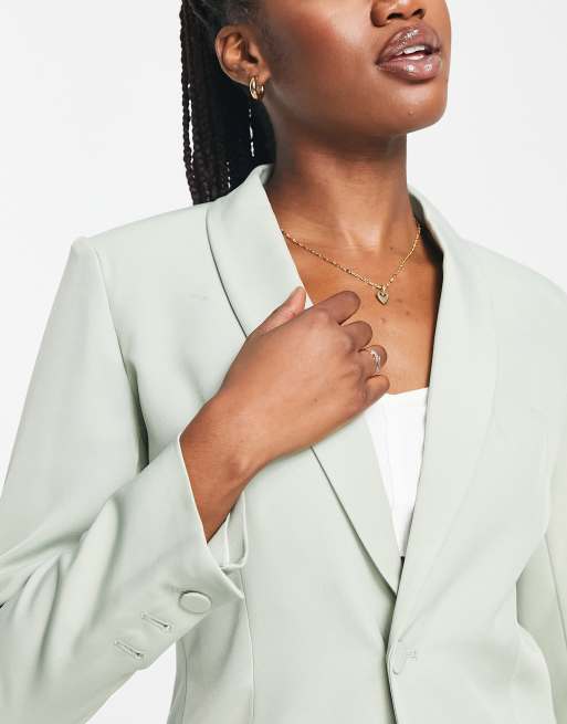 Little Mistress – Bridesmaid – Anzugjacke in Salbeigrün, 3 von 4