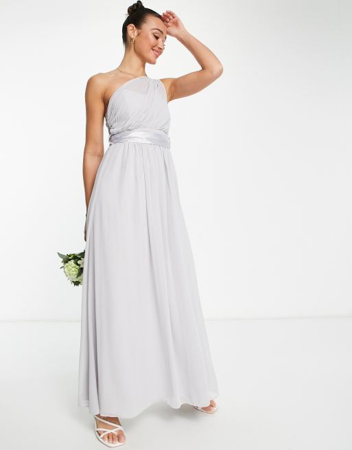 Grey chiffon cheap maxi dress