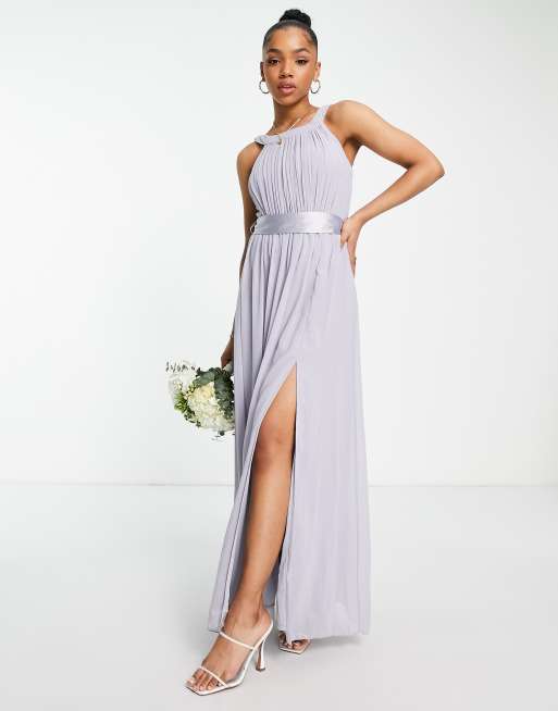 Little Mistress Grey Mesh Maxi Dress Store | emergencydentistry.com