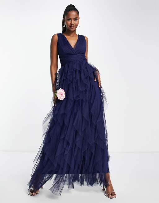 Little mistress outlet blue maxi dress