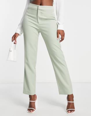 Little Mistress Little Mistress Bridesmaid suit trouser in sage green