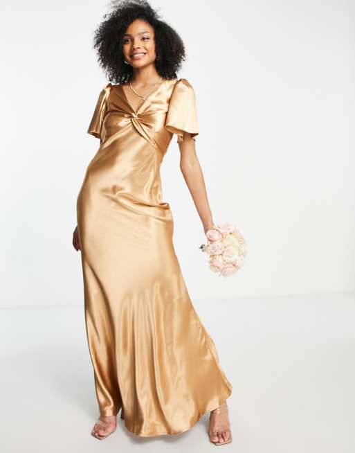 Gold bridesmaid 2025 dresses asos