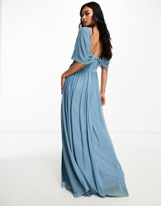 Bardot maxi bridesmaid dress best sale