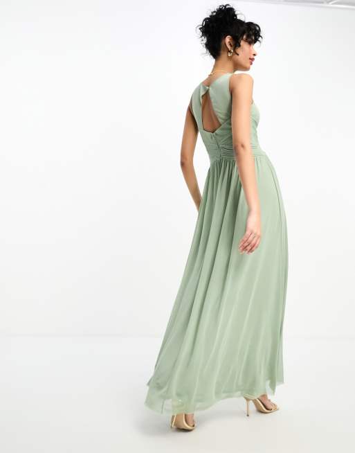 Little mistress 2025 green bridesmaid dress