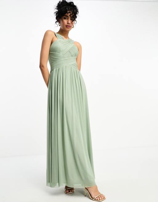 Green and clearance white bridesmaid dresses