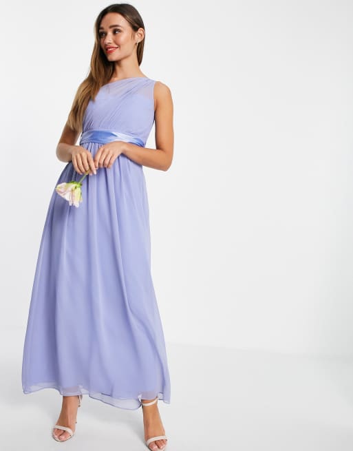Little Mistress bridesmaids maxi dress in blue ASOS