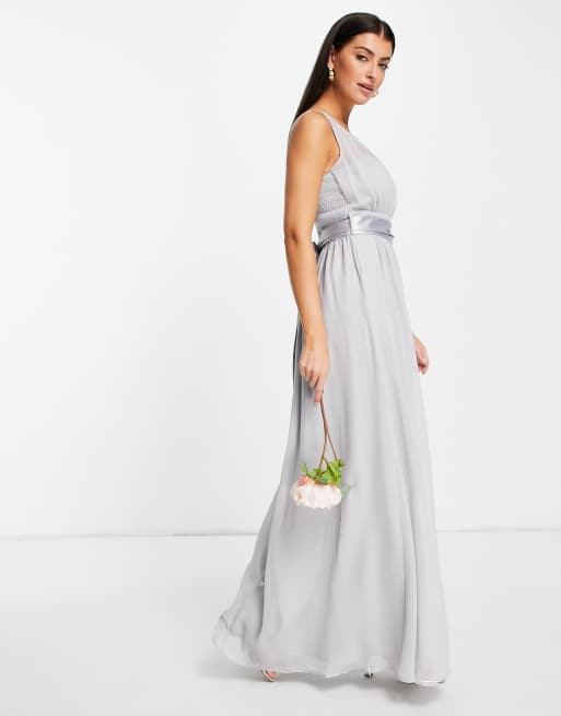 Asos fashion grey bridesmaid dress