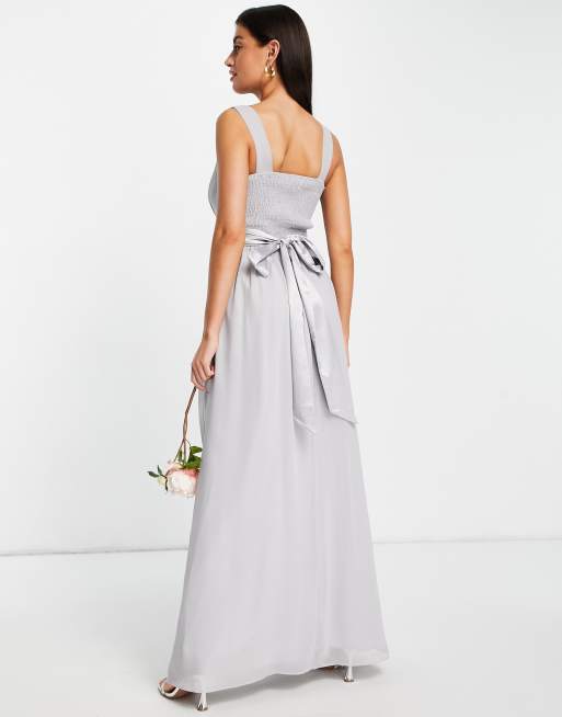 Little mistress grey bridesmaid hot sale dress