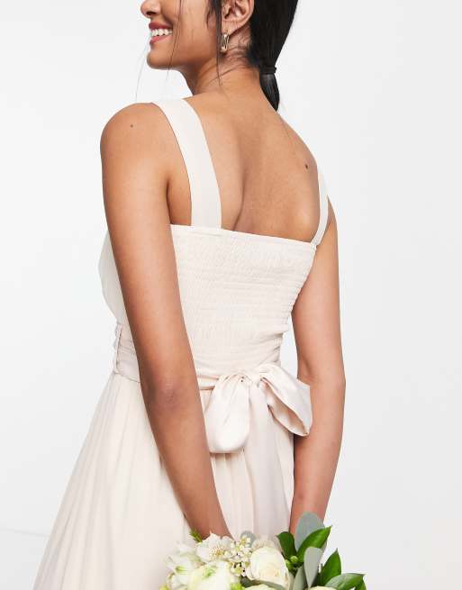 Little Mistress - Bruidsmeisjes - Maxi jurk van chiffon in beigeroze, 3 van 4