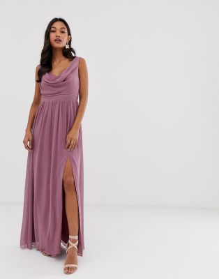 little mistress purple maxi dress