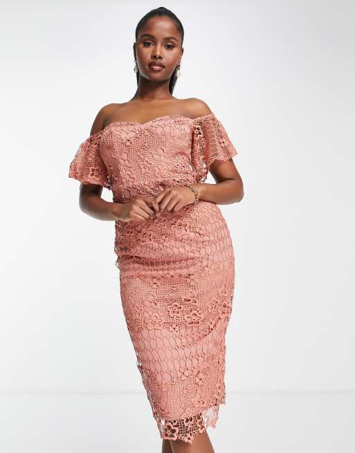 Crochet on sale bardot dress