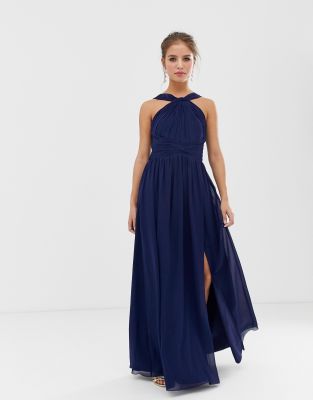 little mistress navy maxi dress