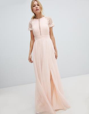 little mistress embellished bodice maxi dress