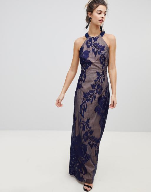 Little mistress high 2025 neck maxi dress