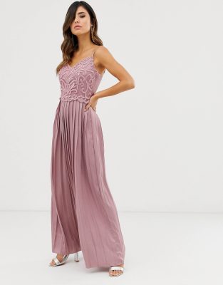 little mistress pink embroidered maxi dress