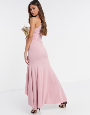 baby pink fishtail dress