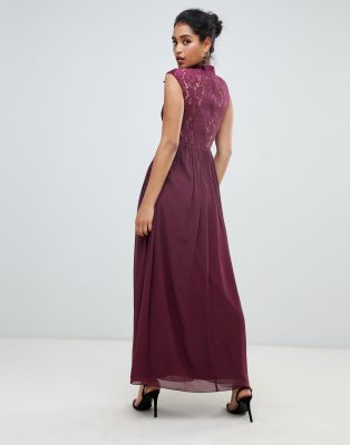 little mistress floral applique maxi dress