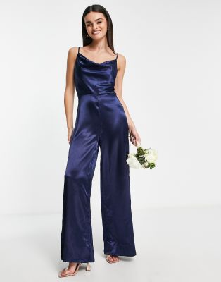 Little Mistress Little Mistress jumpsuit in navy