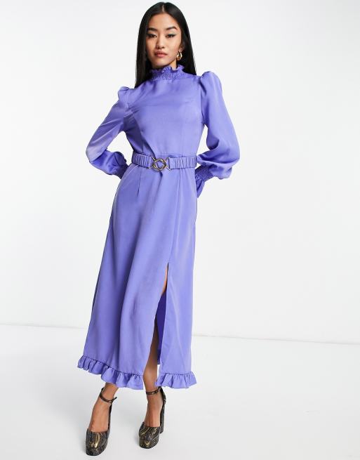 Little Mistress - Jurk met uitlopende mouwen in blauw
