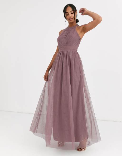 Little mistress keyhole cheap back maxi dress