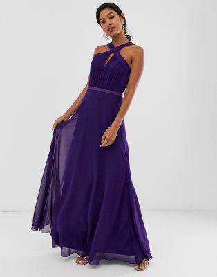 little mistress purple maxi dress