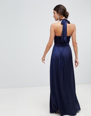 little mistress keyhole back maxi dress