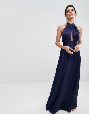 little mistress keyhole back maxi dress