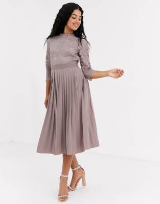 little mistress oyster pleat dress