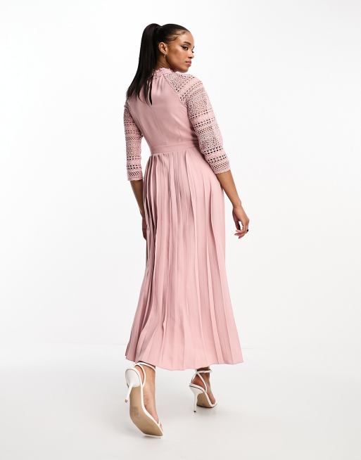 Little mistress pink tulle maxi dress hotsell