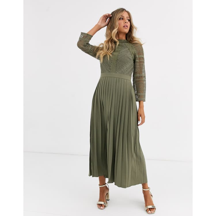 black lace dress with keyhole back Lucha Lace Sleeve Maxi Dress Black