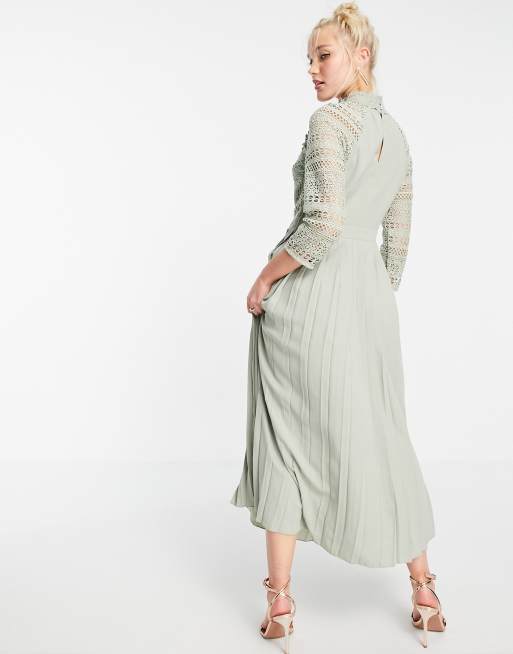 Little Mistress Sage Green Dress Sale Online | emergencydentistry.com